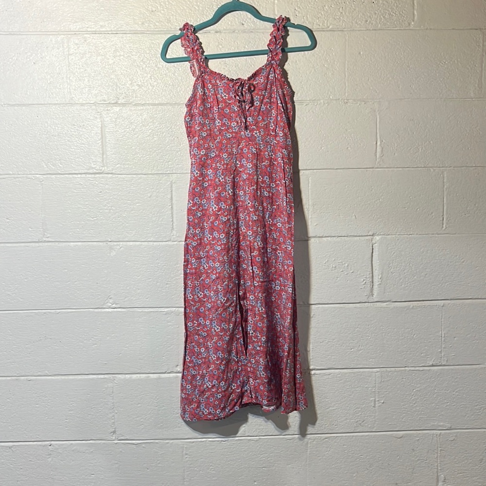 Floral dress with slit